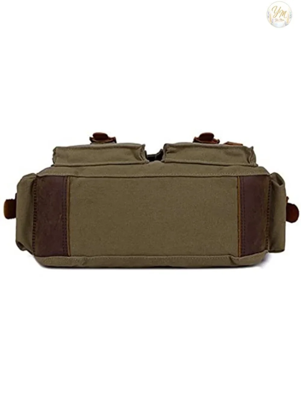 Vintage Military Leather Canvas Messenger Bag, 15